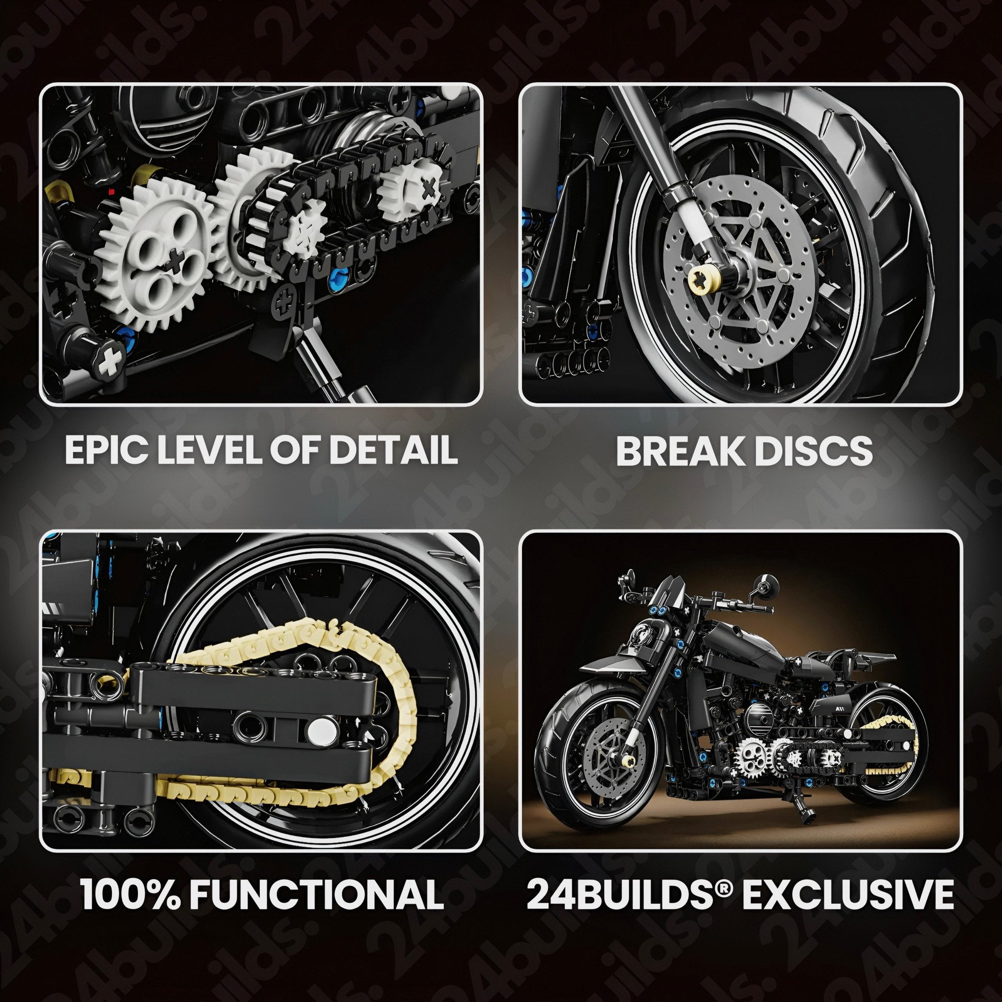 DARK SHADOW MOTORBIKE | 680PCS - BRICKS LAB