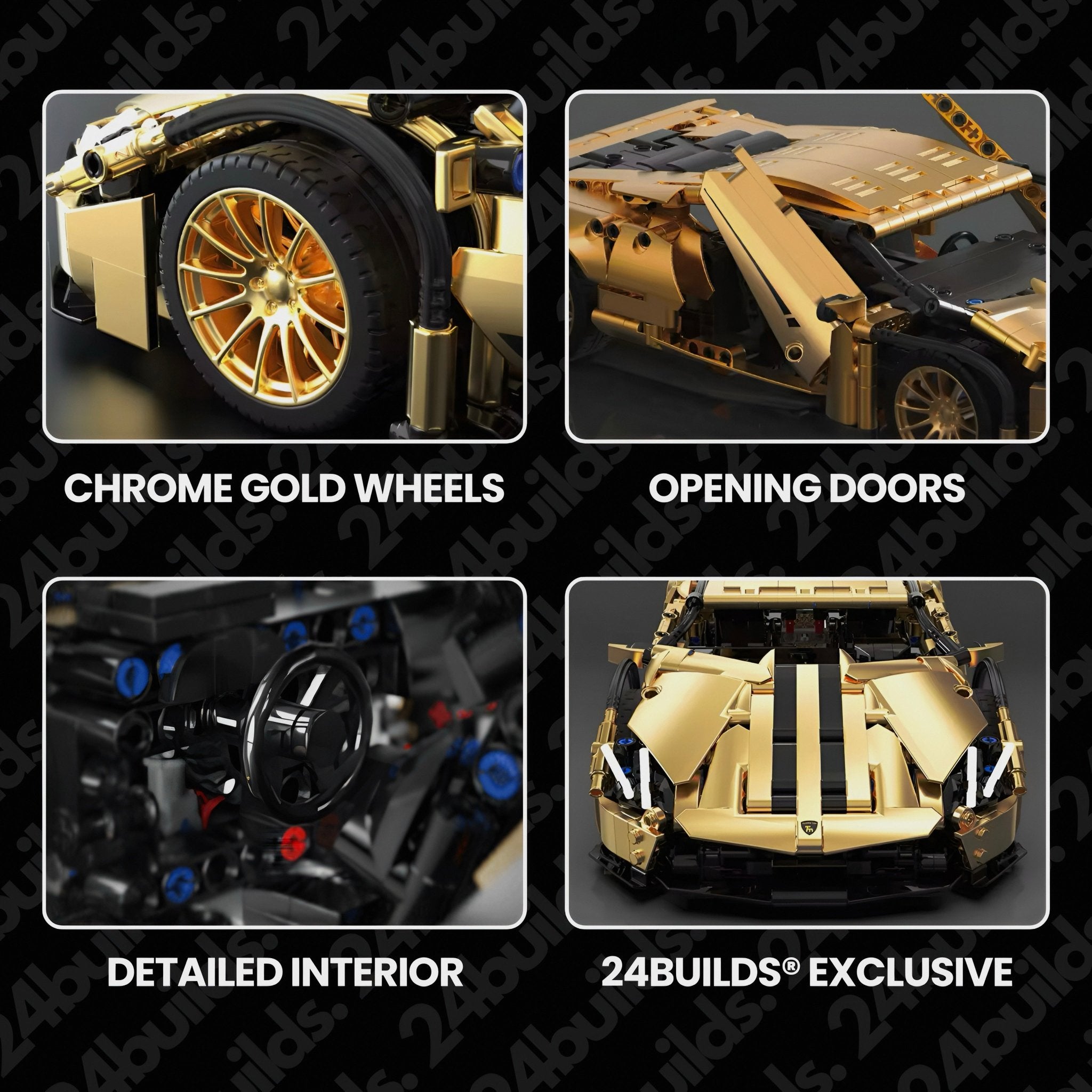 Gold Edition Italian Supercar | 1312pcs - BRICKS LAB