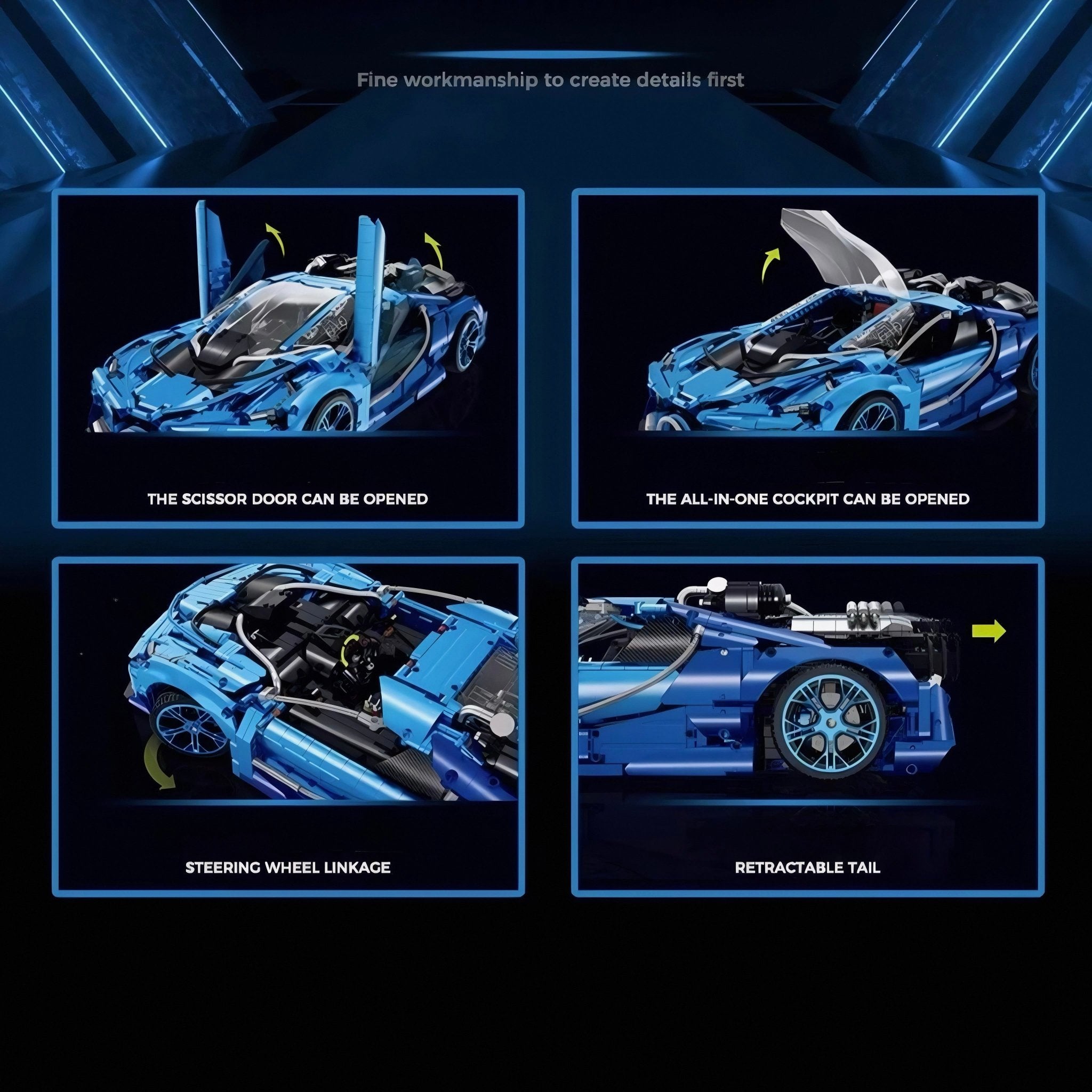 Jet Edition W16 Hypercar | 3686pcs - BRICKS LAB