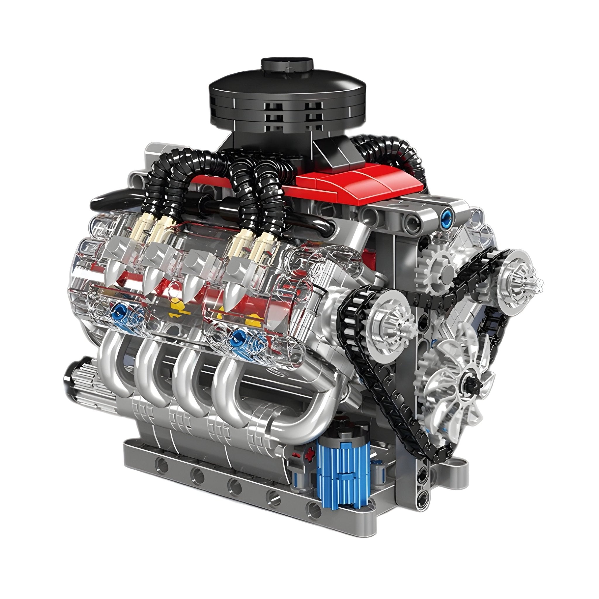 Motorised Chevy V8 Engine | 488pcs - BRICKS LAB