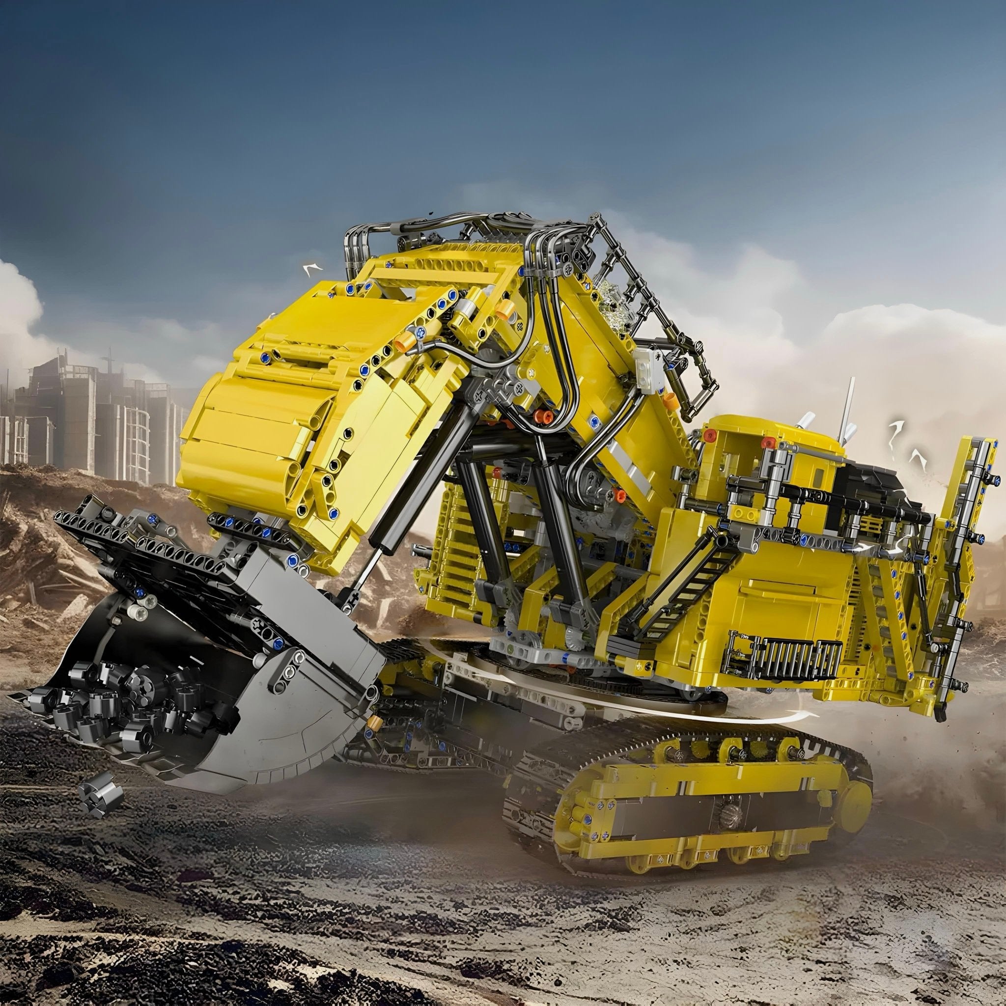 REMOTE CONTROLLED HEAVY DUTY EXCAVATOR | 4768PCS - BRICKS LAB