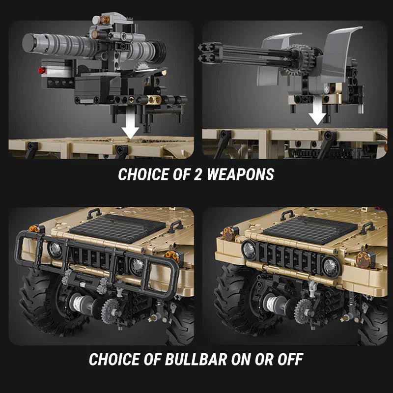 REMOTE CONTROLLED HUMVEE | 3934PCS - BRICKS LAB
