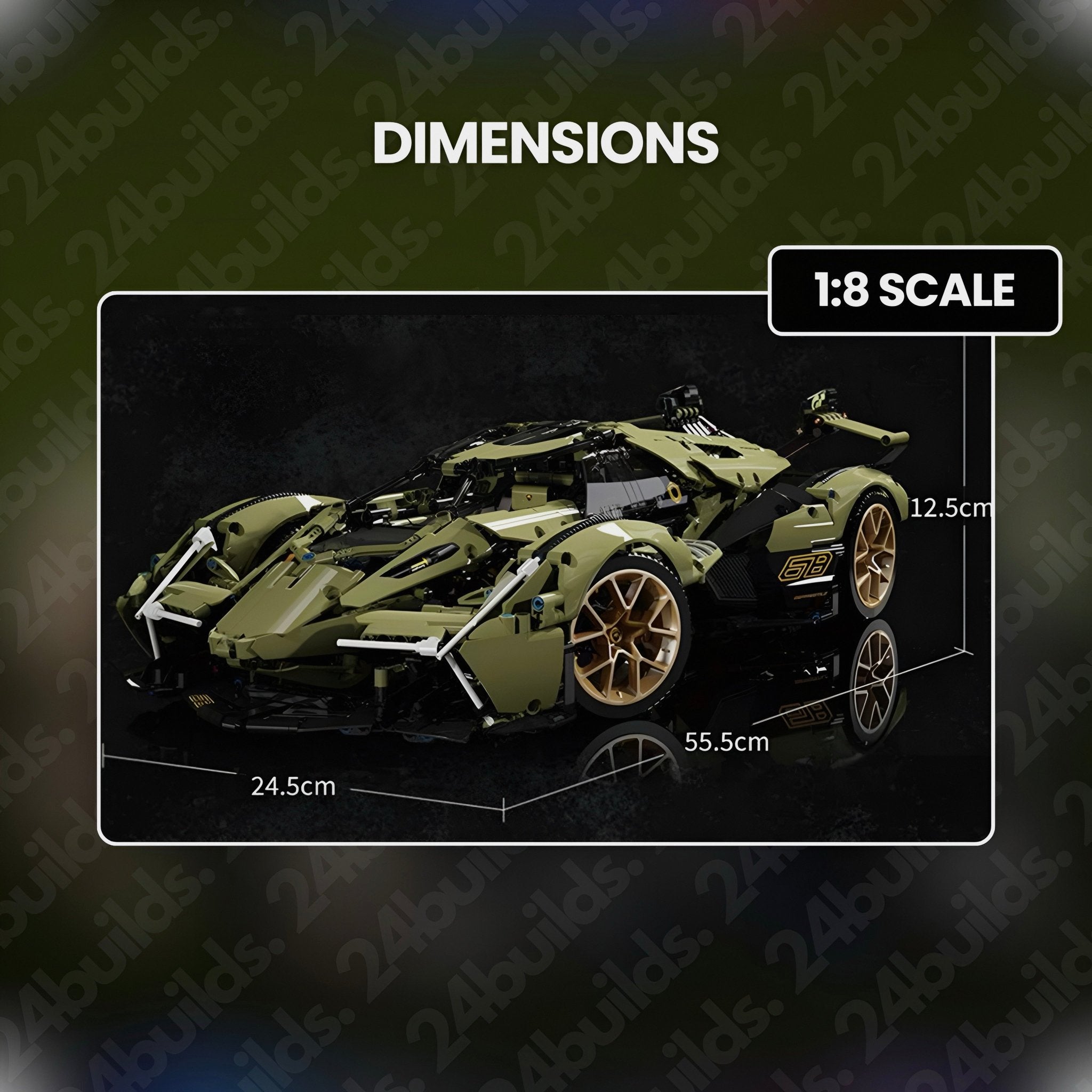 REMOTE CONTROLLED ITALIAN V12 CONCEPT | 2574PCS - BRICKS LAB
