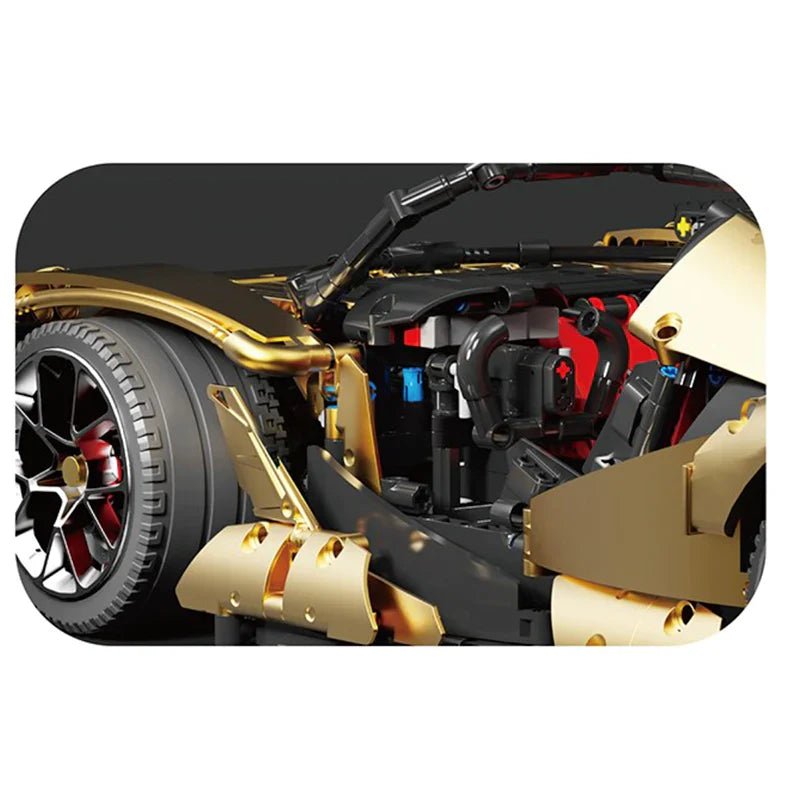 Satin Gold "Intense Emotion" Hypercar | 3667pcs - BRICKS LAB