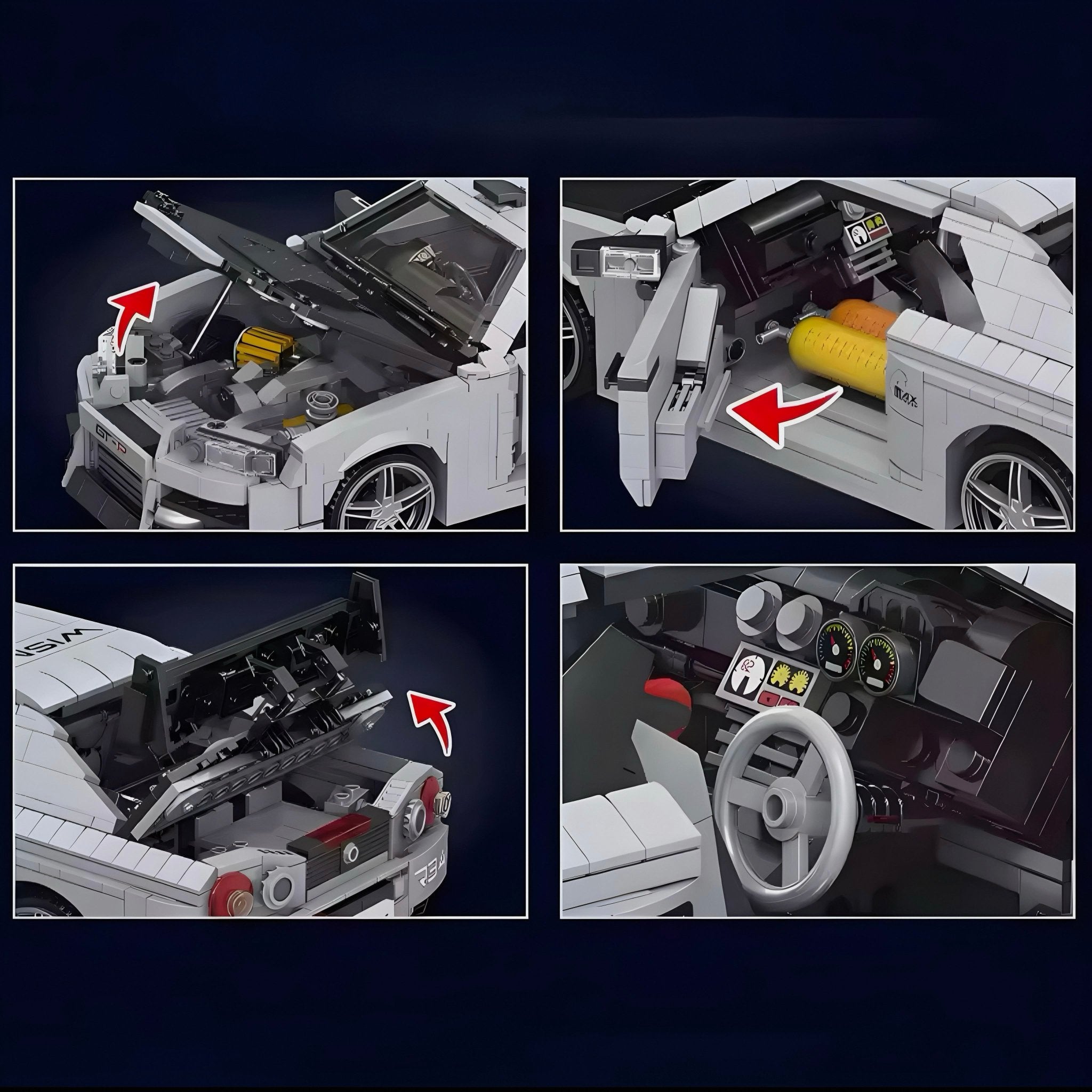 Skyline R34 GT - R | 1472pcs - BRICKS LAB