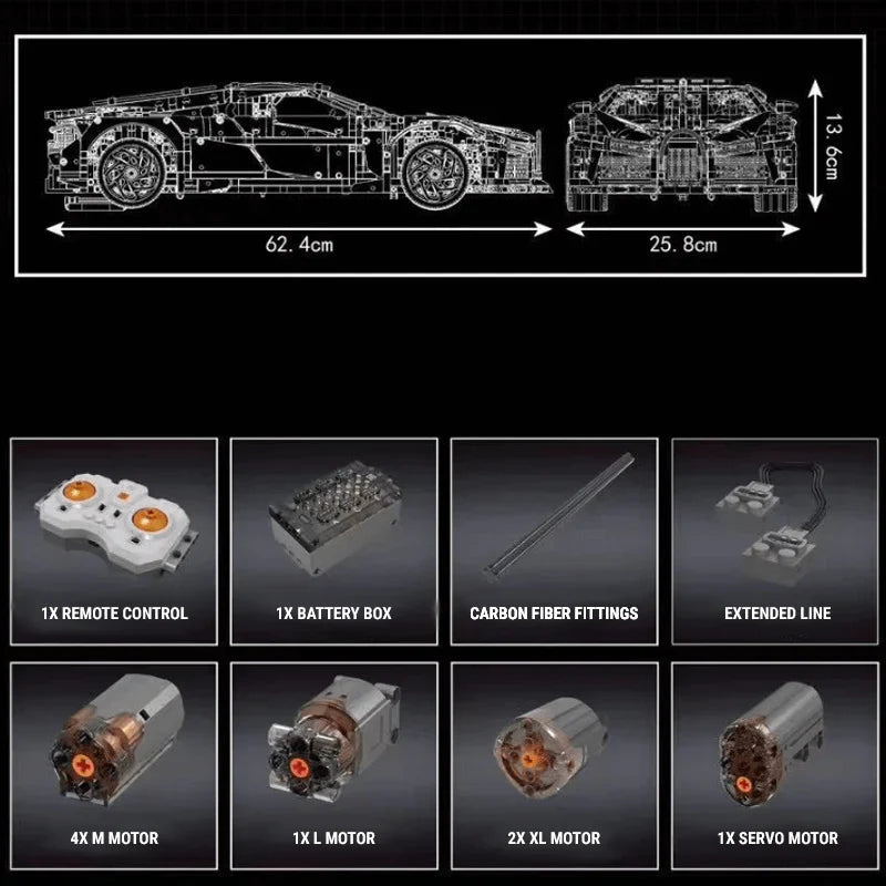 The Black Mamba Hypercar | 4687pcs - BRICKS LAB
