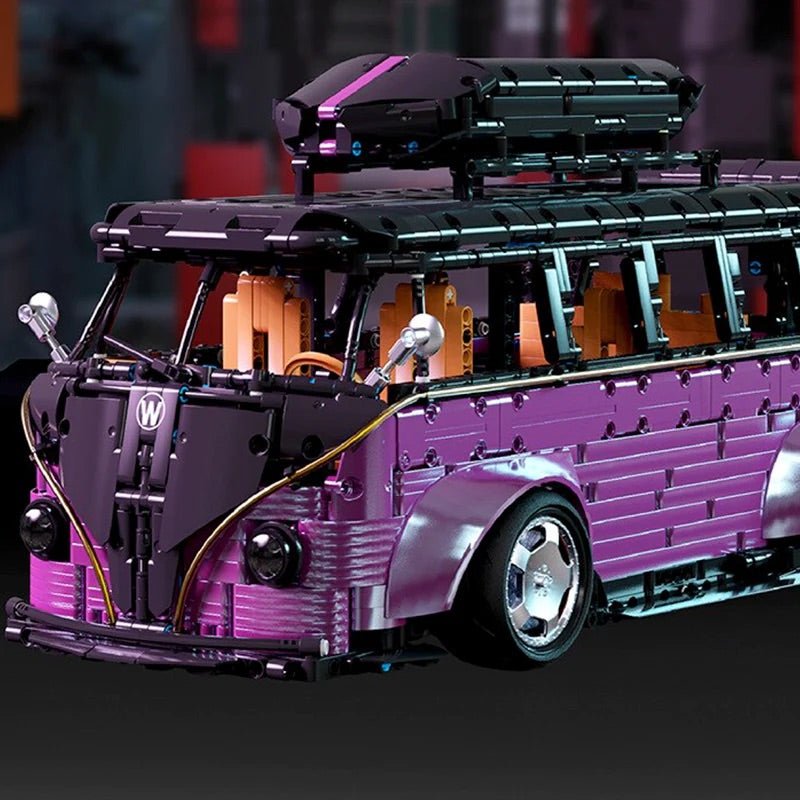 Widebody Satin Purple Campervan | 3298pcs - BRICKS LAB